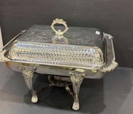 Elegant Silver-Plated Chafing Dish
